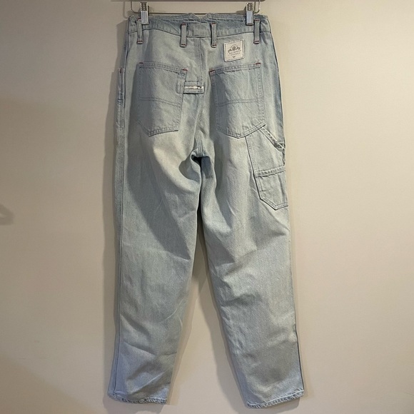 𝅺Vintage 30/30 Buffalo Light Wash Relaxed Denim High Waist Wide Leg 80s 90s - Picture 6 of 13